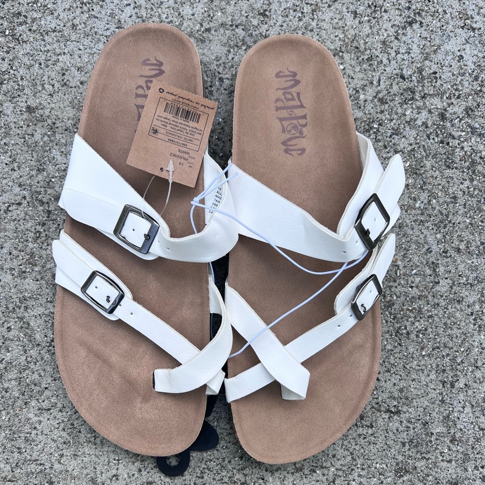 White sandals